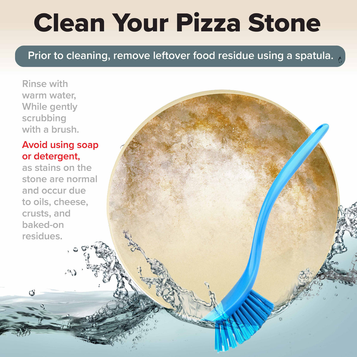 Piezano 3-Piece Pizza Stone Bake and Serve Set