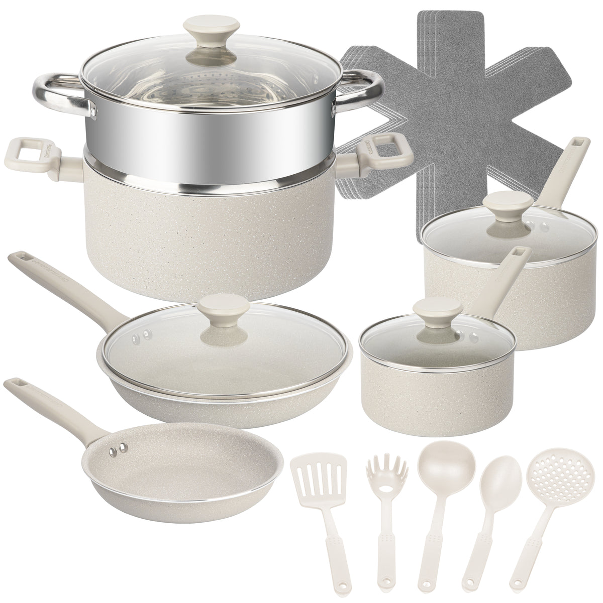 Granitestone Desert Collection 20 Piece Set with Utensils & Protectors