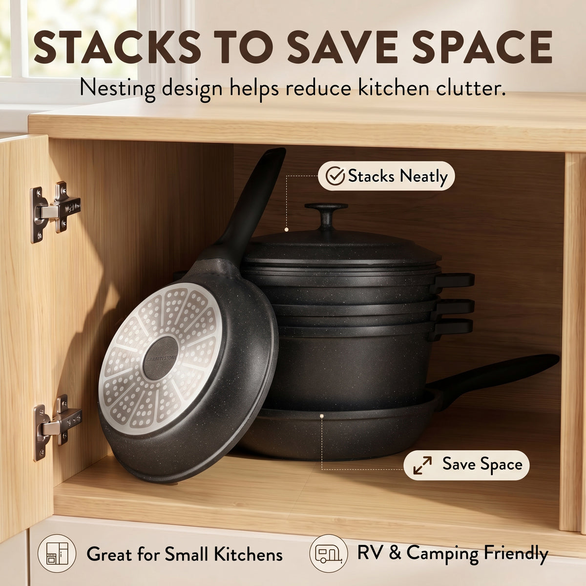 Granitestone 8-Piece Nesting Cookware Set