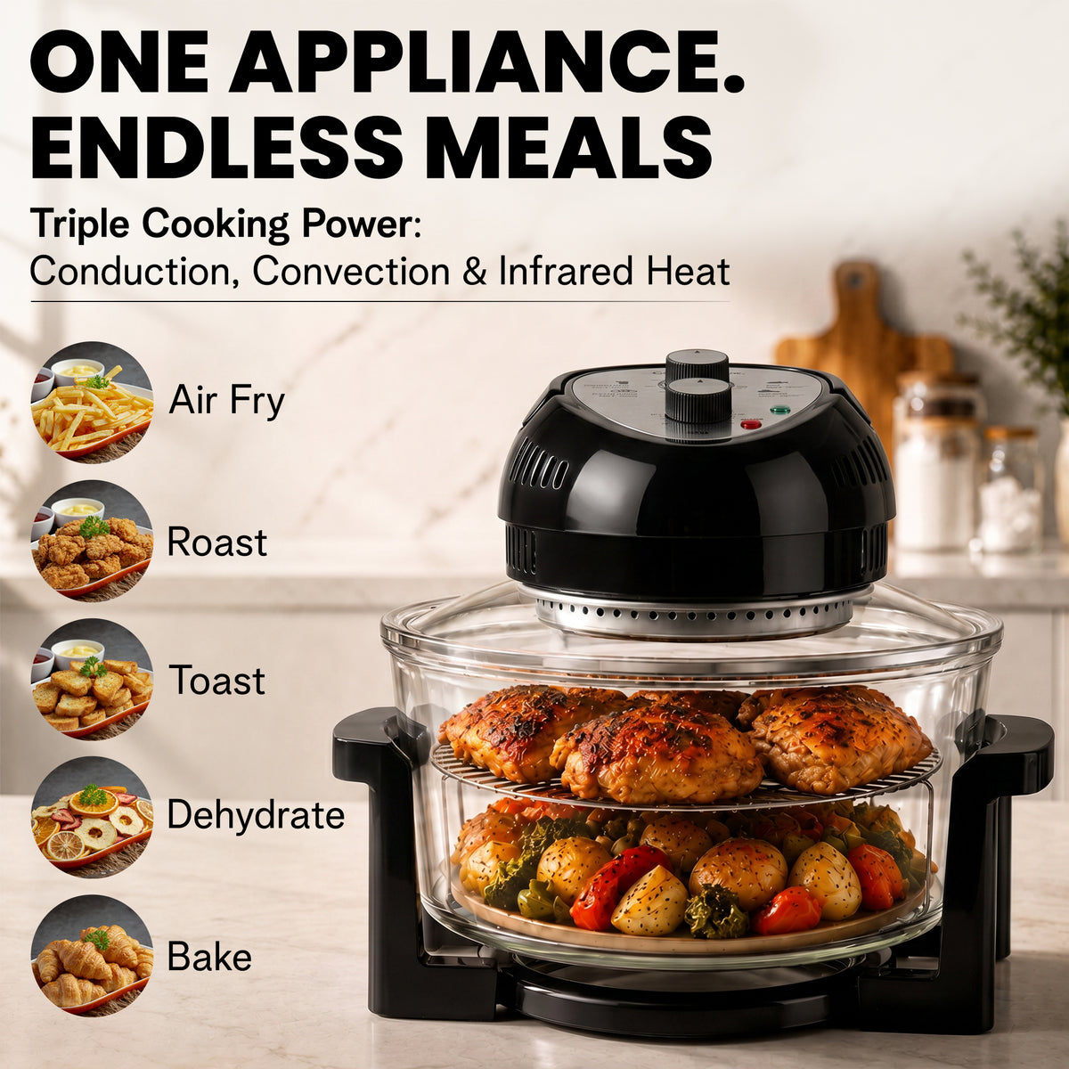 Granitestone Glass Air Fryer