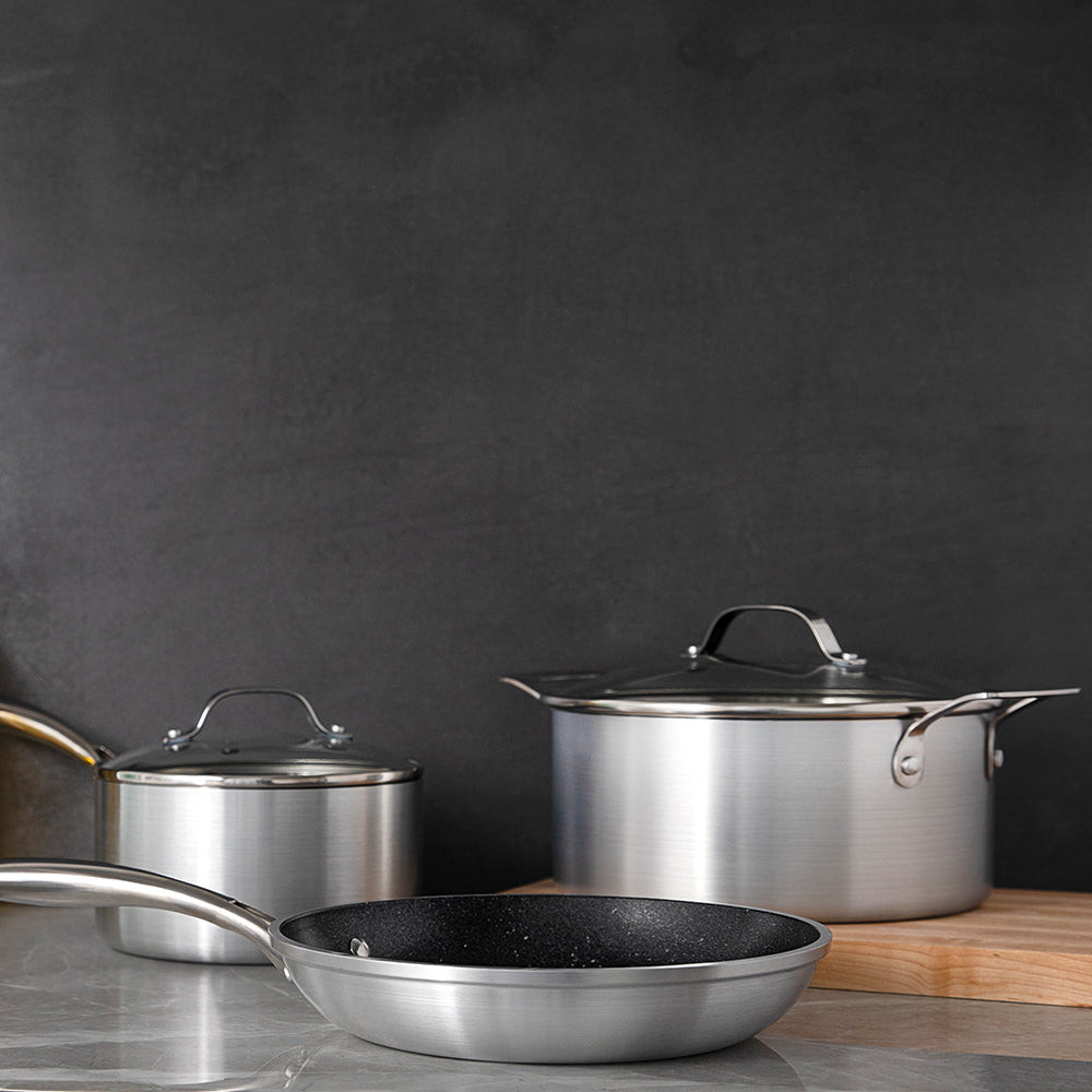 Granitestone 5 Quart Aluminum Stock Pot with Lid